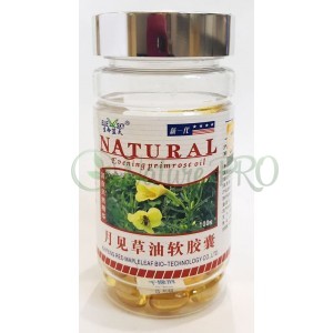 Масло вечерней примулы (Evening primrose oil) Масло энотеры, Капсулы с гамма-линолиевой кислотой №100. Natural (Blue Sky)